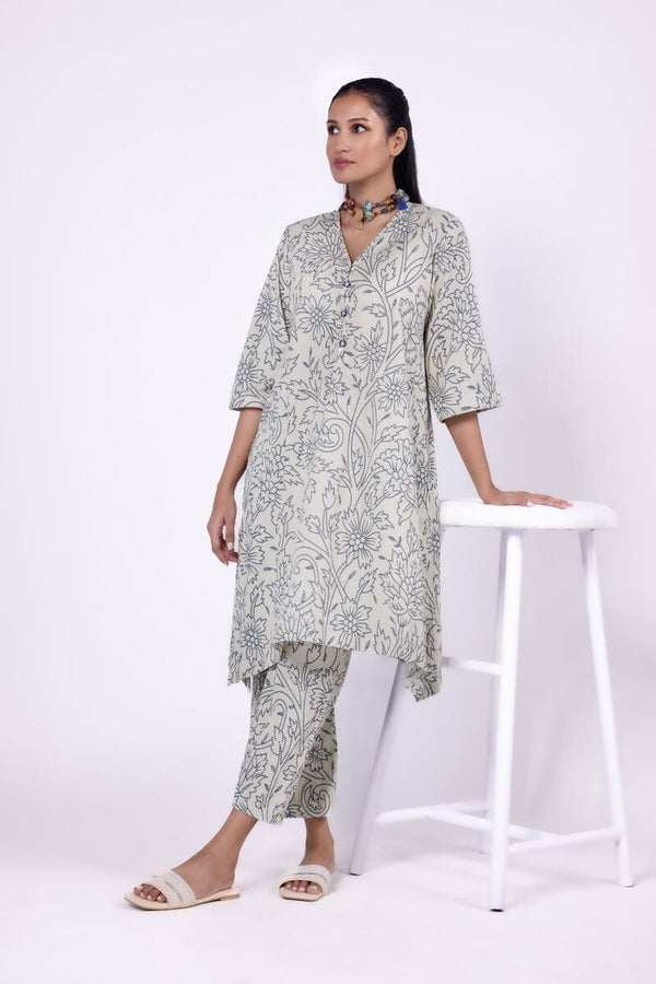 Printed | Ripple Crinkle Kurta Pants