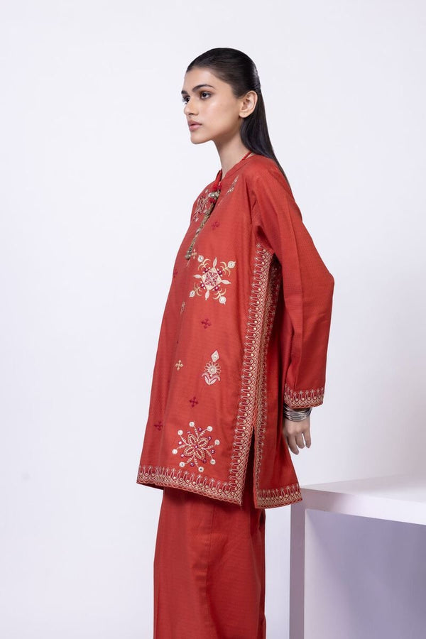 Embroidered | Cotton Dobby Kurta Pants