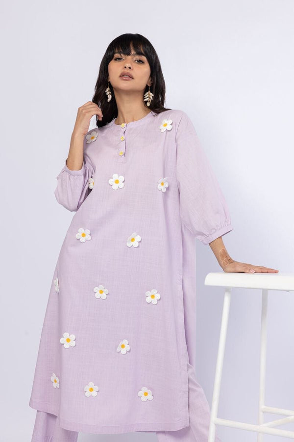 Embroidered | Crosshatch Poplin Kurta Pants