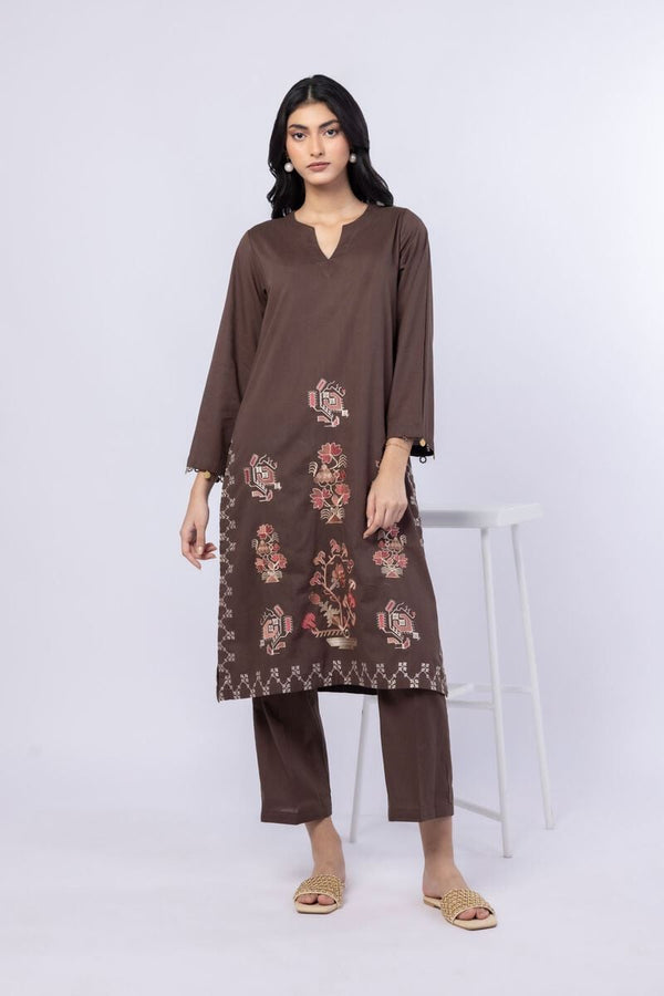 Embroidered | Crosshatch Poplin Kurta Pants