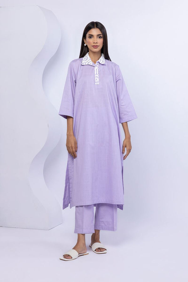 Embroidered | Crosshatch Poplin Kurta Pants