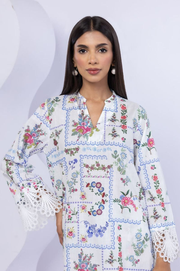 Embroidered | Crosshatch Poplin Kurta Pants