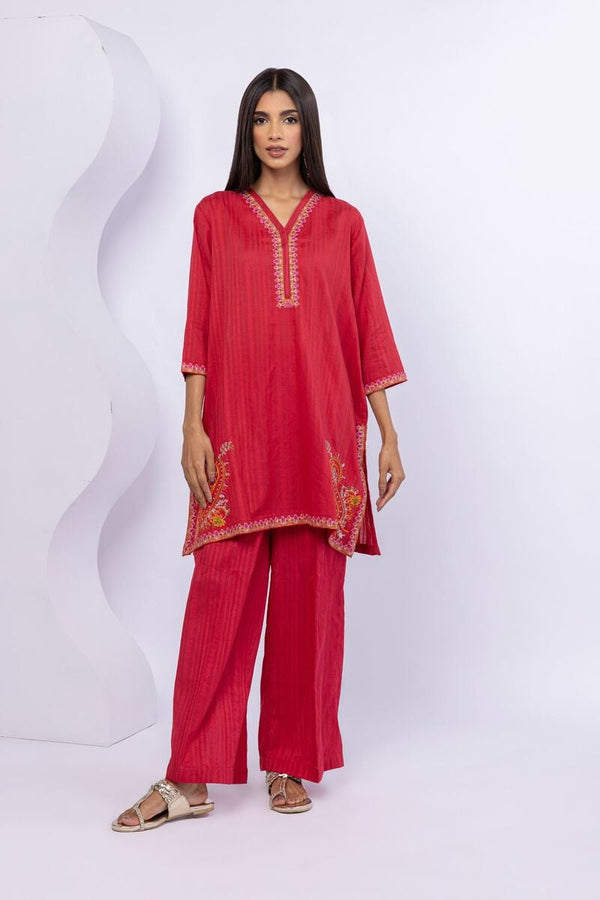 Embroidered | Leno Kurta