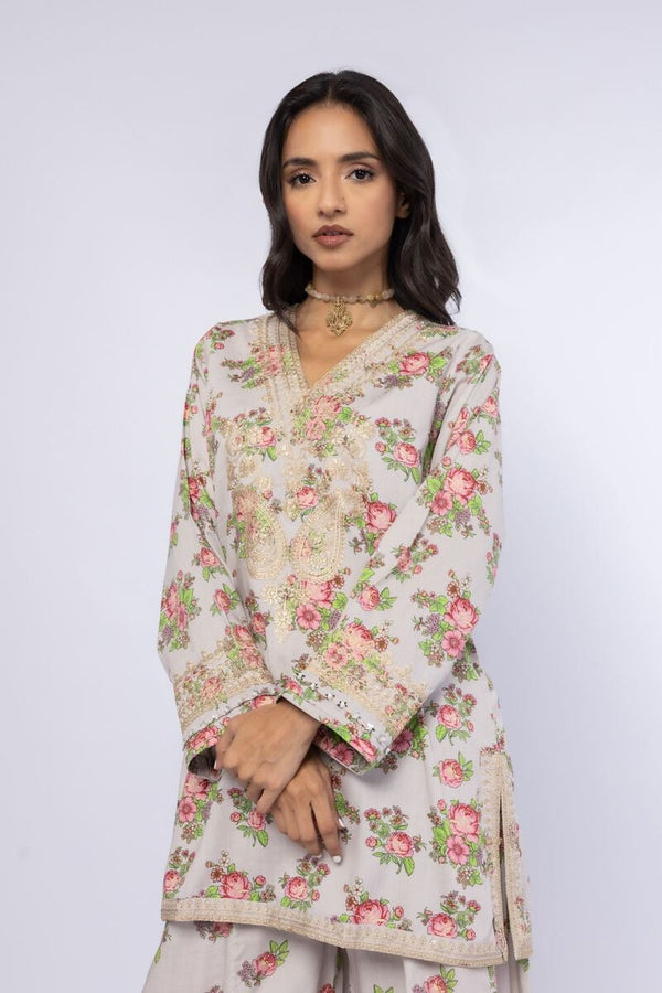 Embroidered | Crosshatch Raw Silk Kurta