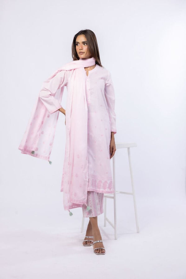 Embroidered | Cambric  3 Pcs Kurta Pant