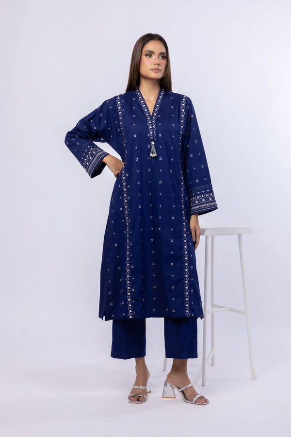 Embroidered | Crosshatch Poplin Kurta Pants