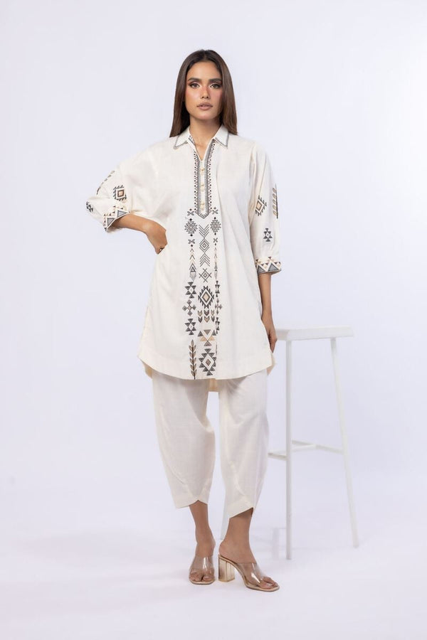 Printed | Crosshatch Poplin Kurta Pants