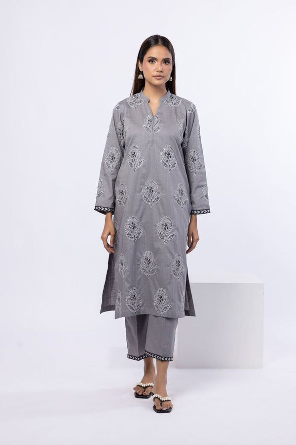 Embroidered | Crosshatch Poplin Kurta Pants