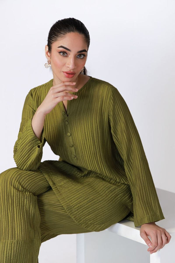 Dyed | Ripple Crinkle Kurta Pants
