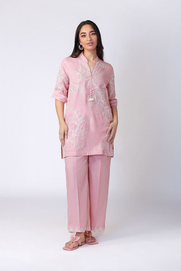 Embroidered | Cotton Dobby Kurta Pants