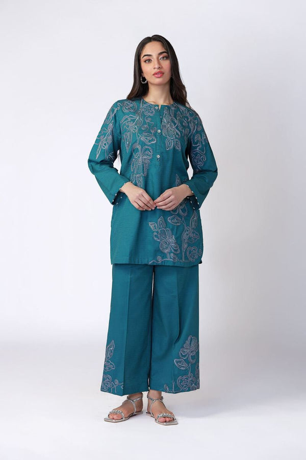 Embroidered | Cotton Dobby Kurta Pants