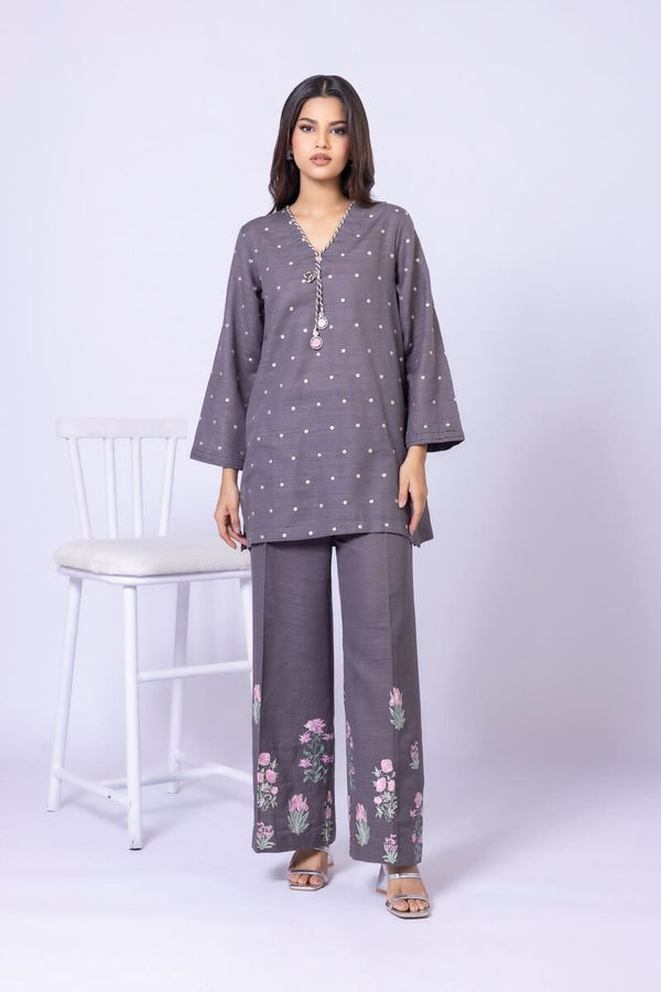 Embroidered | Textured Cotton Kurta