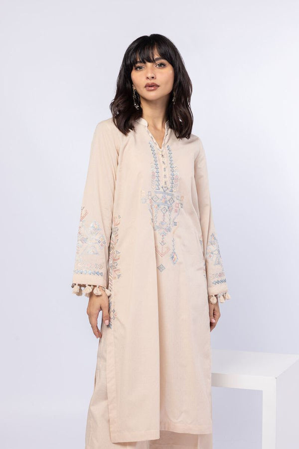 Embroidered | Cotton Dobby Kurta Pants