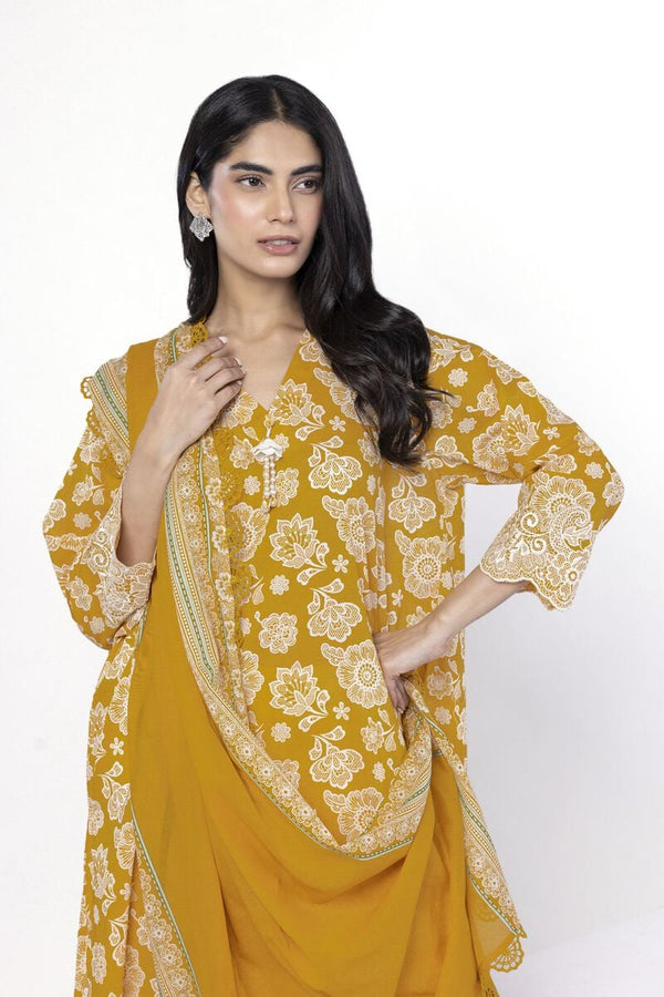 Embroidered | Lawn Fabrics 3 Piece