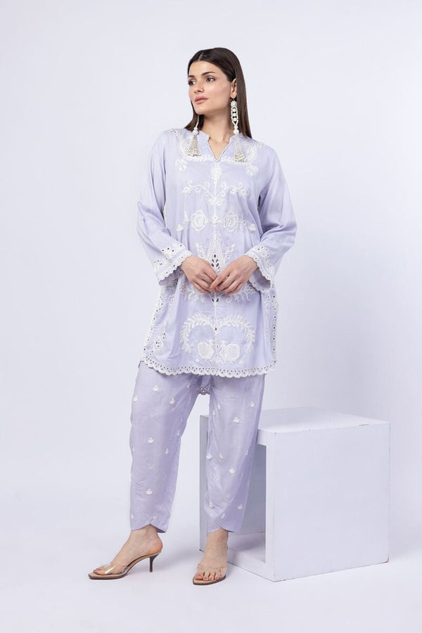 Embroidered | Crosshatch Raw Silk Kurta Pants