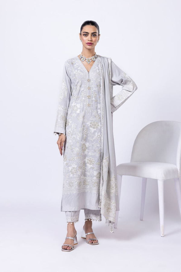Embroidered | Russian Raw Silk Kurta Pants