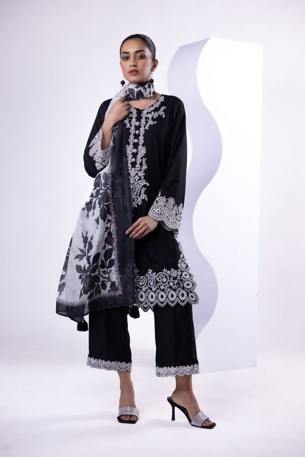 Embroidered | Crosshatch Raw Silk Kurta Pants