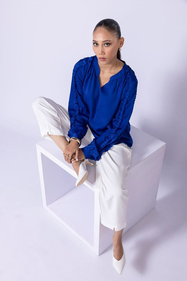 Dyed | Brushed Polyester Silk Blouse