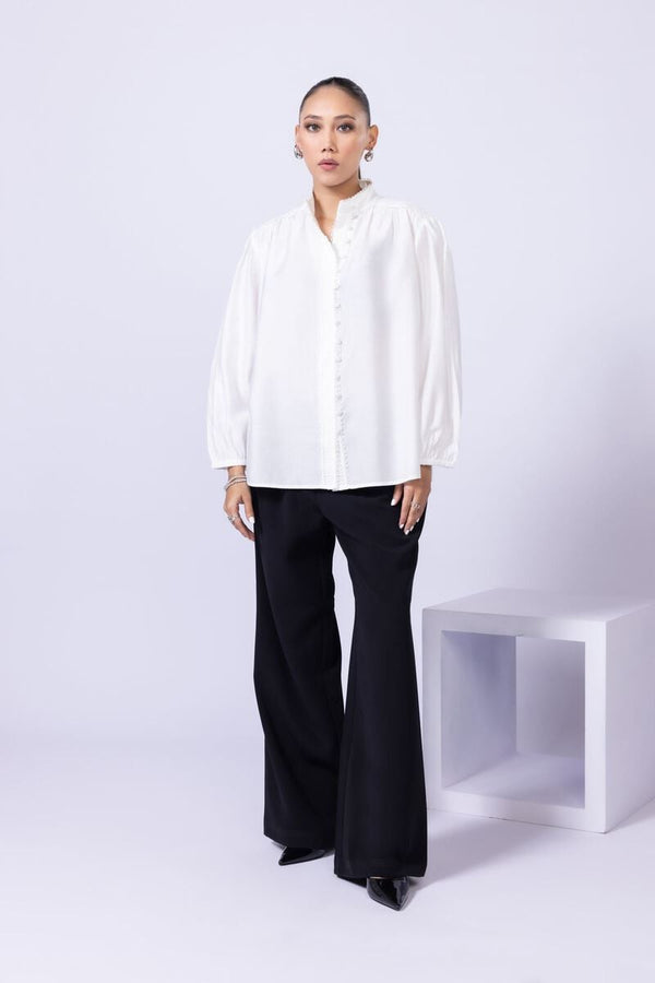 Dyed | Polyester Raw Silk Blouse Pants