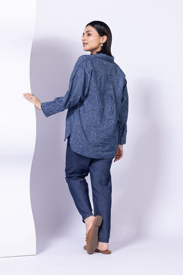 Embroidered | Tencel Denim Blouse